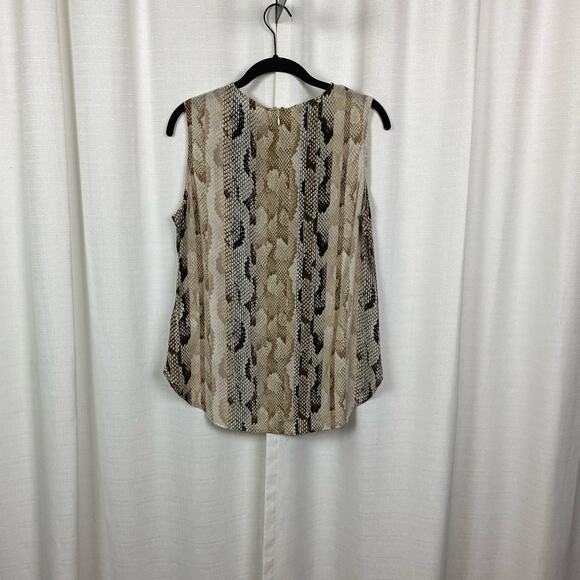 Equipment Femme Brown Snakeskin Print Tank Blouse Sz.S/P - Picture 4 of 9